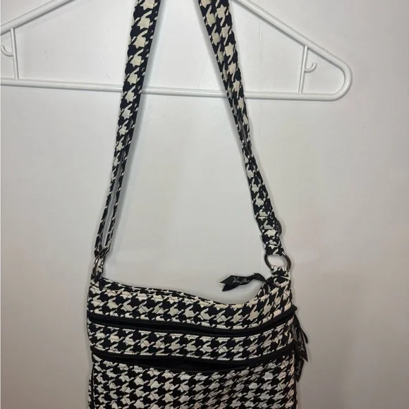 Vera Bradley‎ Triple Zip Hipster Crossbody Midnight Houndstooth - Picture 3 of 4